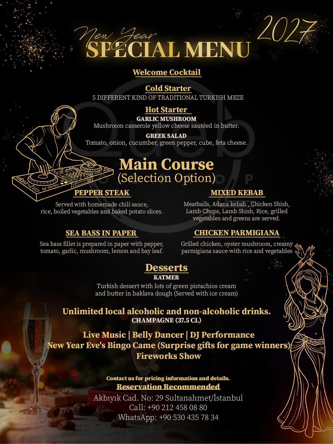 new year menu